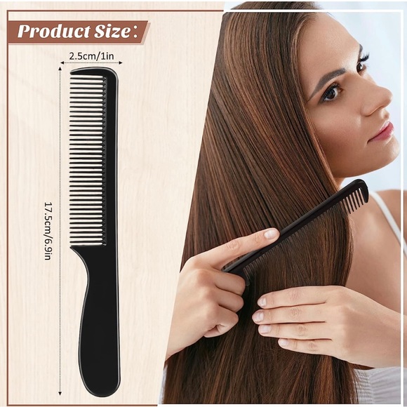 Pack of three individually wrapped black disposable hair combs - Picture 4 of 5